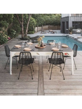 Cornilleau Hyphen biljard miza – bela z dark grey podlogo