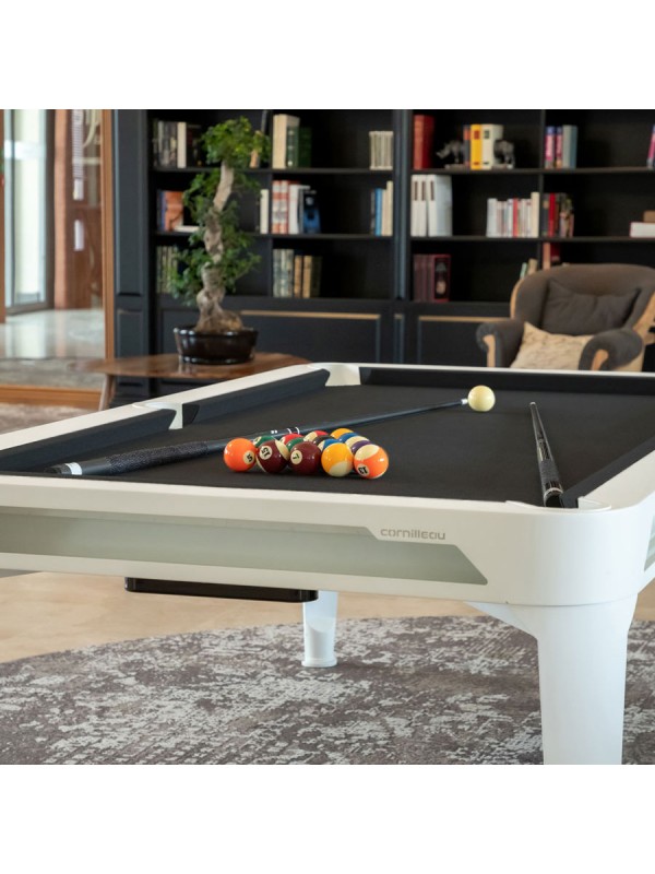 Cornilleau Hyphen biljard miza – bela z dark grey podlogo